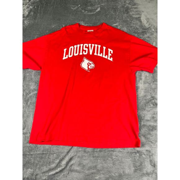 Louisville Cardinals TCX XL Red Graphic Tee Shirt NCAA College Excellent Cond - Picture 1 of 7